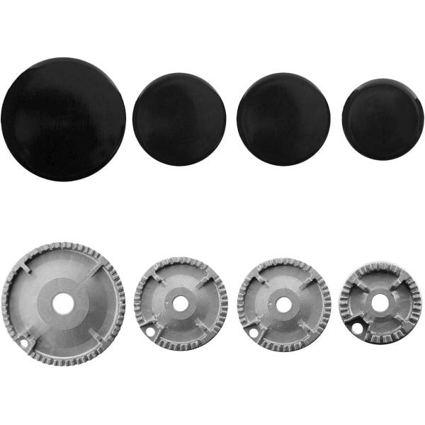 Kookplaat Onderdelen - Fornuis Accessoires - Keuken Reparatie - Verschillende Maten - 55 tot 100 mm - Zwart Zilver