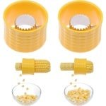 Maisschiller -Maïsrasp - Keukengerei - 2 pack-Ingebouwd hoogwaardig roestvrij staal - 7*7*5cm-Corn Stripping Tool - Kwaliteit Maisschiller - Huishoudelijk Accesoires - Keukenaccessoires - Keuken Gadget - Huishoudelijke Keuken Tool - Geel