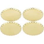 Miniatuur Fruitborden - Poppenhuis Keuken - Decoratie Accessoires - Gedetailleerde Afwerking - 4x3x0.3 cm - Goud