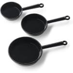 Miniatuur Poppenhuis Keuken Accessoires Zwarte Koekenpannen Set 3 Stuks