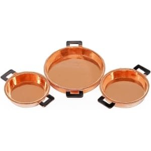 Miniatuur Serveerpannen Set 3 Delig voor Poppenhuis Keuken Schaal 1:12 Accessoires