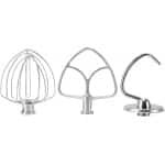 Mixer Accessoires Set - Keuken Machine Onderdelen - Bakken en Koken - Roestvrij Staal Materiaal - 3 Delige Set - Zilver