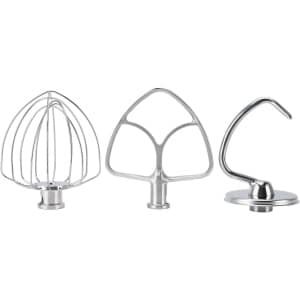 Mixer Accessoires Set - Keuken Machine Onderdelen - Bakken en Koken - Roestvrij Staal Materiaal - 3 Delige Set - Zilver