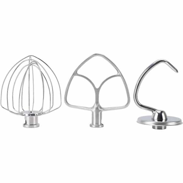 Mixer Accessoires Set - Keuken Machine Onderdelen - Bakken en Koken - Roestvrij Staal Materiaal - 3 Delige Set - Zilver