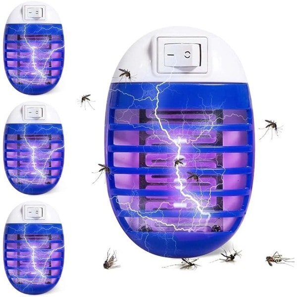Muggendoder Lampen - 4 Stuks - Elektrische Insectenverdelger met UV-licht - Stopcontact Muggenlamp voor Binnengebruik - Geschikt voor Huis en Keuken