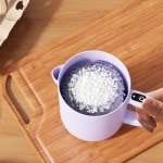 Multifunctionele elektrische eierklopper, draagbare eierklopper Geschikt voor in de keuken, rijstwasser, eiermixer, gemakkelijk schoon te maken, oplaadbaar keukenapparaat met Type-C-aansluiting, perfect Geschikt voor thuis bakken en koken (paars)