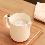 Multifunctionele elektrische eierklopper, draagbare eierklopper Geschikt voor in de keuken, rijstwasser, eiermixer, gemakkelijk te reinigen, oplaadbaar keukenapparaat met Type-C-aansluiting, perfect Geschikt voor thuis bakken en koken (gebroken wit).