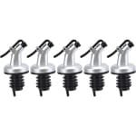 Oliefles Uitloop Olie Stop - Set van 5 Stuks voor Azijn Rode Wijn Sojasaus - Keuken Kruiden Fles Accessoires .