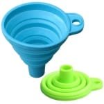 Opvouwbare Trechter Set - Zachte Siliconen Gel Inklapbare Trechter voor Keuken Accessoires Gadgets (Blauw + Groen)