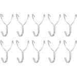 Pegboard Haken - Set van 10 - Roestvrij Staal - 3,6 cm Afstand - Pegboard Accessoires - Metaal - Garage & Keuken Organizer - Geschikt voor Pegboards - Zilver - Duurzaam en Handig - Ophanghaken