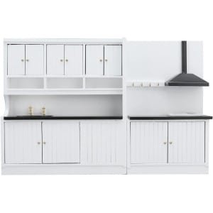 Poppenhuis Keuken Set Schaal 1:12 Houten Meubels en Accessoires