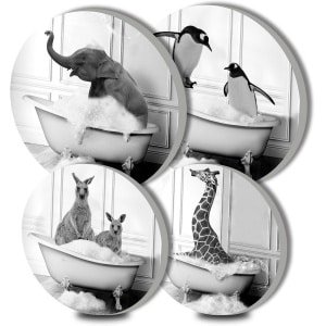 Ronde Kookplaat Covers Set van 4 - Zwart & Wit - Keuken Accessoires voor Elektrische en Gas Fornuizen