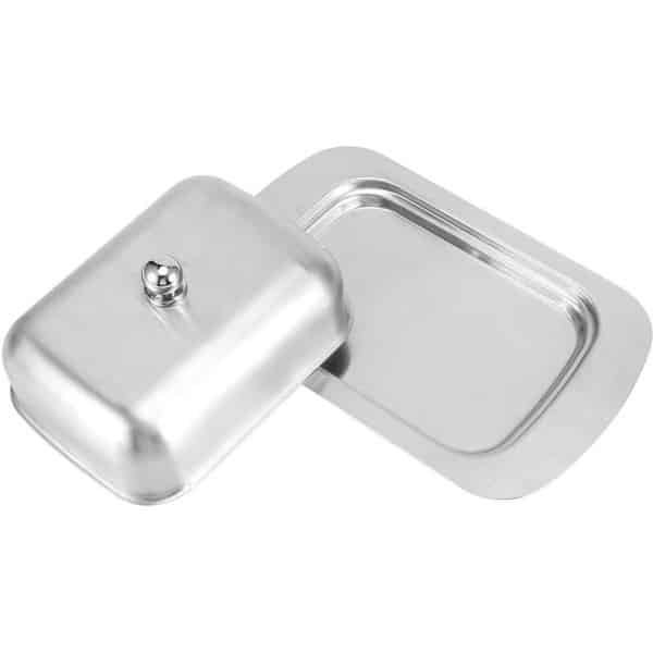 Rvs Dessert Kom Botervloot Kaas Brood Doos Met Handvat Cover - Keuken Accessoires Kruiderij Houders Dispensers .