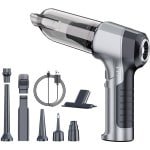 Sander Shop Mini stofzuiger Handstofzuiger, accu, 4-in-1, sterke autostofzuiger, 15000 Pa, 3 versnellingen, 80.000 omw/min, handstofzuiger, draadloos, elektrische stofventilator, perslucht voor auto, keuken, pc, bank