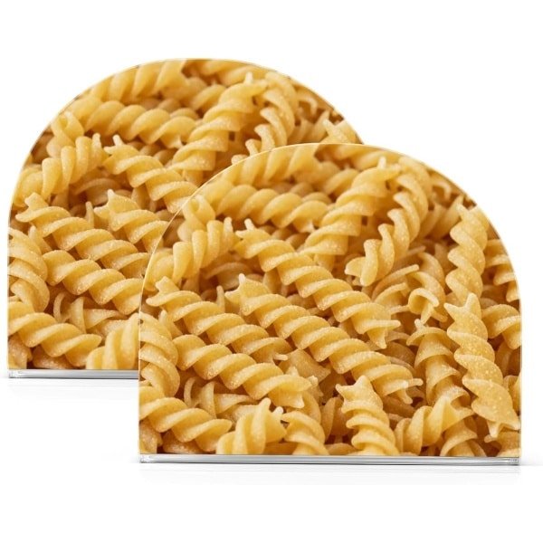 Servethouder Acryl - Keuken Accessoire - Eettafel Decoratie - Verzwaard Ontwerp - 2 Stuks - Geel