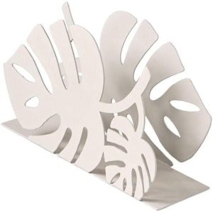 Servethouder Metaal - Keuken Accessoire - Tafel Decoratie - Tropisch Design - Wit