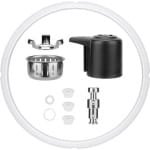 Set van 10 snelkookpan vervangingsonderdelen - Silicone afdichting - Stoom ontluchtingsventiel - Vlotterventiel - Pakkingen - Anti-blokkerings schild - Schildbeugel - Compatibel met Duo 8 Quart - Keuken accessoires in grijs en zwart.