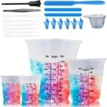 Siliconen maatbekerset met honingraatstructuur - 27 stuks - antislip epoxyhars accessoires - 500/250/100 ml - mengbekers - sieraden maken - laboratorium keuken opslag