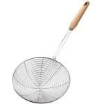 Spinnenzeef met Houten Handvat en Roestvrij Stalen Skimmerlepel - 18 cm Keuken Accessoire