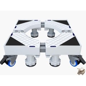 Verstelbaar Verplaatsbaar Wasmachine Onderstel - 4x2 Zwenkwielen - 8 Stevige Poten - Geschikt voor Droger en Koelkast - Multifunctioneel Wasmachine Voetstuk - Verstelbare Basis 45-65 cm - Keuken & Wasruimte Accessoire