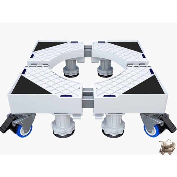 Verstelbaar Verplaatsbaar Wasmachine Onderstel - 4x2 Zwenkwielen - 8 Stevige Poten - Geschikt voor Droger en Koelkast - Multifunctioneel Wasmachine Voetstuk - Verstelbare Basis 45-65 cm - Keuken & Wasruimte Accessoire