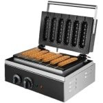 Vevor - Elektrische Wafel Worst Maker - Corndog - Non-stick - Lolly Stok Muffin - Krokante Franse Maïs Hot Dog Machine - Keuken - Huishoudapparatuur - 1500W - 220V - Zwart