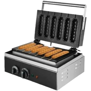 Vevor - Elektrische Wafel Worst Maker - Corndog - Non-stick - Lolly Stok Muffin - Krokante Franse Maïs Hot Dog Machine - Keuken - Huishoudapparatuur - 1500W - 220V - Zwart