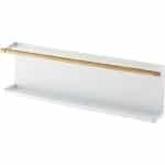 Wandrek voor Kruiden en Kleine Accessoires Keuken of Woonkamer Wit Hout en Staal