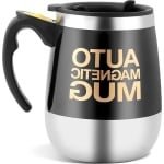 Zelfschuddende elektrische mengbeker voor koffie/thee/chocolade - kantoor keuken reizen thuis (zwart) .