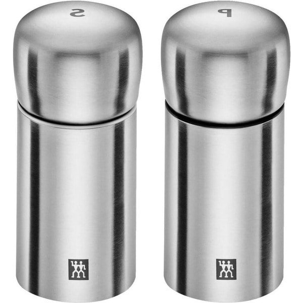 Zout- en pepermolen set van 2 stuks - roestvrij staal - zilver - keuken accessoires