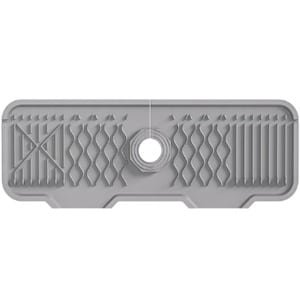 kraanmat - 43*15*1.5cm - Afvoermat voor Keuken - Accessoires voor aanrecht - Afvoerpad - Gootsteenmat - Antislip - Siliconen - Spoelbescherming voor gootsteen achter de kraan