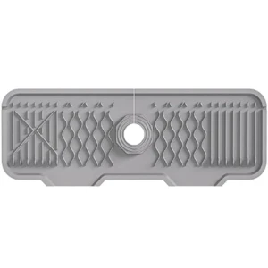 kraanmat - 43*15*1.5cm - Afvoermat voor Keuken - Accessoires voor aanrecht - Afvoerpad - Gootsteenmat - Antislip - Siliconen - Spoelbescherming voor gootsteen achter de kraan