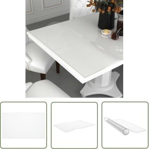 vidaXL Pvc Tafelbeschermer - Tafelbeschermer - Tafelbeschermer 160x90 cm 2 mm PVC transparant - Tafelmat - Tafeldekking - Keuken Accessoires
