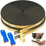 10 meter Keuken Top Afplaktape, 2 stuks 7mm x 2mm Zelfklevende Tape voor Kookplaat en Gootsteen, Inclusief Kleine Schraper, Ideaal voor Elektrische Verwarmers en Waterdichte Afwerking