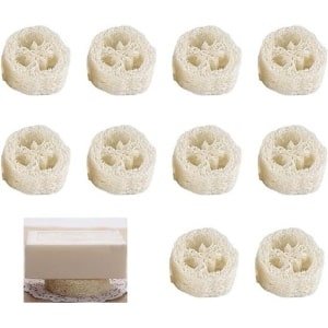 10 stuks Luffa-spons zeepbeschermers voor zeepbakje - Accessoires voor douche/bad/keuken/werkbladen
