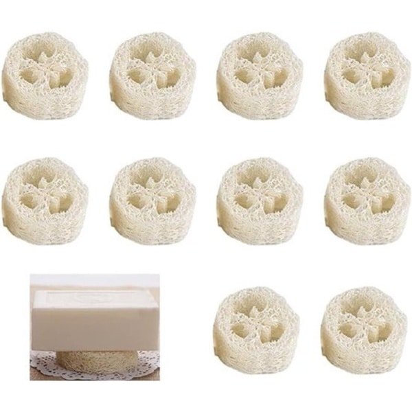 10 stuks Luffa-spons zeepbeschermers voor zeepbakje - Accessoires voor douche/bad/keuken/werkbladen
