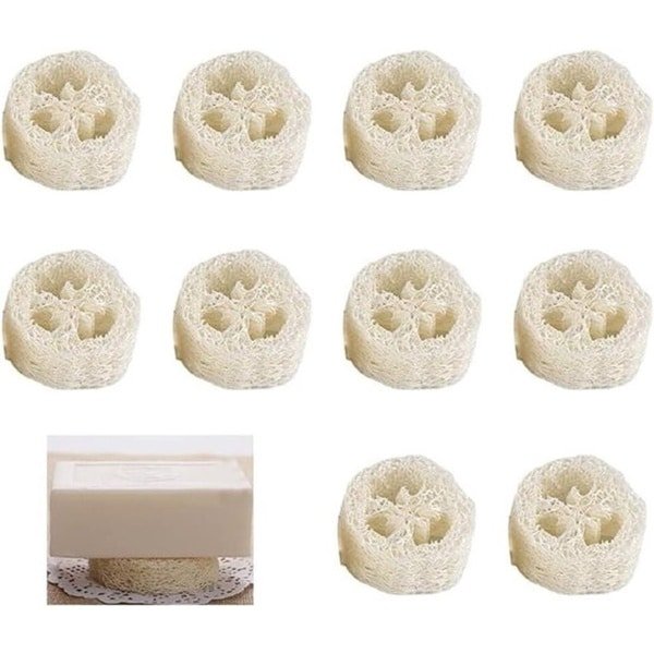 10 stuks Luffa-spons zeepbeschermers voor zeepbakje - Accessoires voor douche/bad/keuken/werkbladen