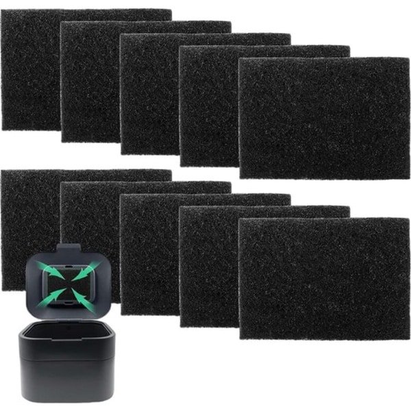 10 stuks biologische afvalemmer keuken koolfilter - actieve koolfilter mat voor Joseph Joseph vuilnisemmer - biologische vuilnisemmer accessoires - compostemmer keukenaccessoires