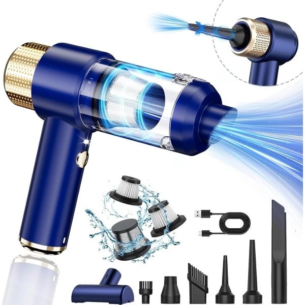 13000 Pa Accu Handstofzuiger - Oplaadbaar en Draagbaar - Met LED Licht - Draadloos - Accessoires voor Huis Auto Keuken Dierenharen