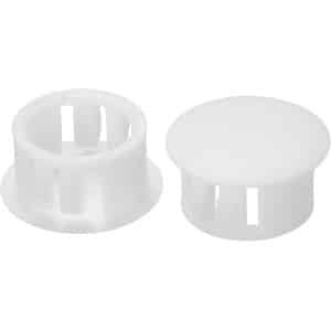 16mm Plastic Hole Plugs - 30pcs Countersunk Type Round Holes Plugs Cover - Clickable Locking Hole Tube voor Tafel - Keuken - Kast - Meubels - Wit - Onderdeel - Accessoires