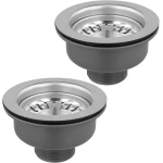 2 Pcs Strainer Basket Valve 114mm - RVS - Keuken Sink Accessoires