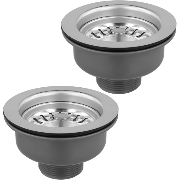 2 Pcs Strainer Basket Valve 114mm - RVS - Keuken Sink Accessoires