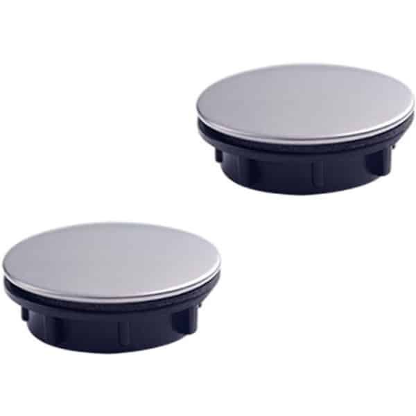 2 Stuks RVS Afvoerplug voor Keuken- en Badkamerspoelbak - Stopper voor Kraan- en Overloopgaten - 35mm Accessoires voor Sanitair