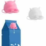2 Stuks Silicone Melkdoos Caps voor Koeien, Praktische Accessoires voor Keuken, School en Kantoor, 5.5x4.5x4cm, Grappige en Functionele Oplossingen voor Melkflessen
