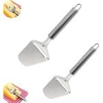 2 stuks - Kaasschaven - Kaasschaaf voor harde kaas - RVS - Vaatwasserbestendig - Kaasschaaf zilver - Keukengerei - Keuken accessoires - Multifunctionele kaassnijder - Handmatige snijder