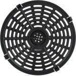 20 cm grillpan voor airfryer, ronde pan met anti-aanbaklaag en rubberen bumper. Crisperplaat als vervanging, keuken accessoires.