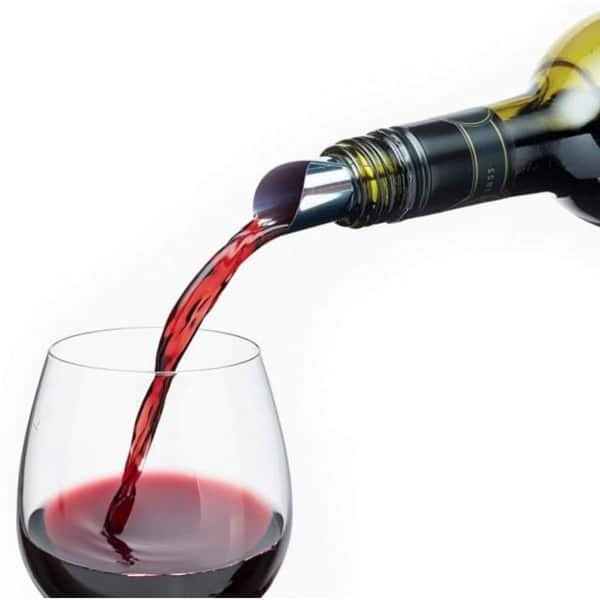 20x Schenktuit - Wijn schenken - Wijnschenker - Schenker voor op fles - Oprolbaar - Wijn inschenken - Pour spout - Keuken / bar accessoires - Zilverkleurig - Jonyx