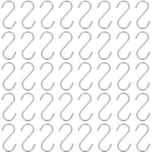 30 Stuks RVS S-Haakjes voor Kleding, Keuken en Accessoires - Ideaal voor Handdoeken, Sleutels en Sieraden, 4.1 x