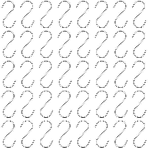 30 Stuks RVS S-Haakjes voor Kleding, Keuken en Accessoires - Ideaal voor Handdoeken, Sleutels en Sieraden, 4.1 x