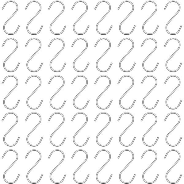 30 Stuks RVS S-Haakjes voor Kleding, Keuken en Accessoires - Ideaal voor Sleutels, Tassen en Sieraden